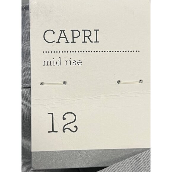 Style & Co Mid Rise Eyelet-Trim Womens Capri Pants Size 12 Gray New - Picture 8 of 11